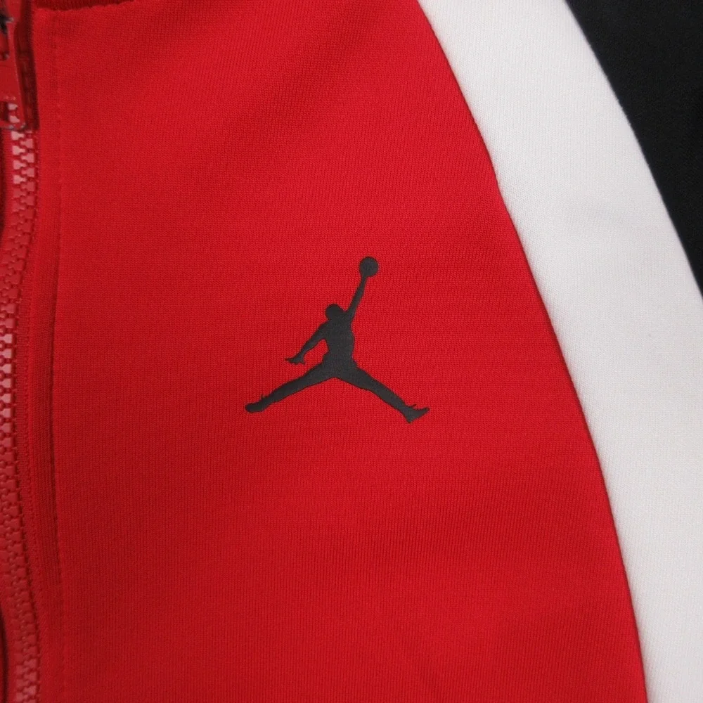 Air Jordan Track Jacket Mens Small Red Black Jump Man Logo Basketball Warm Up